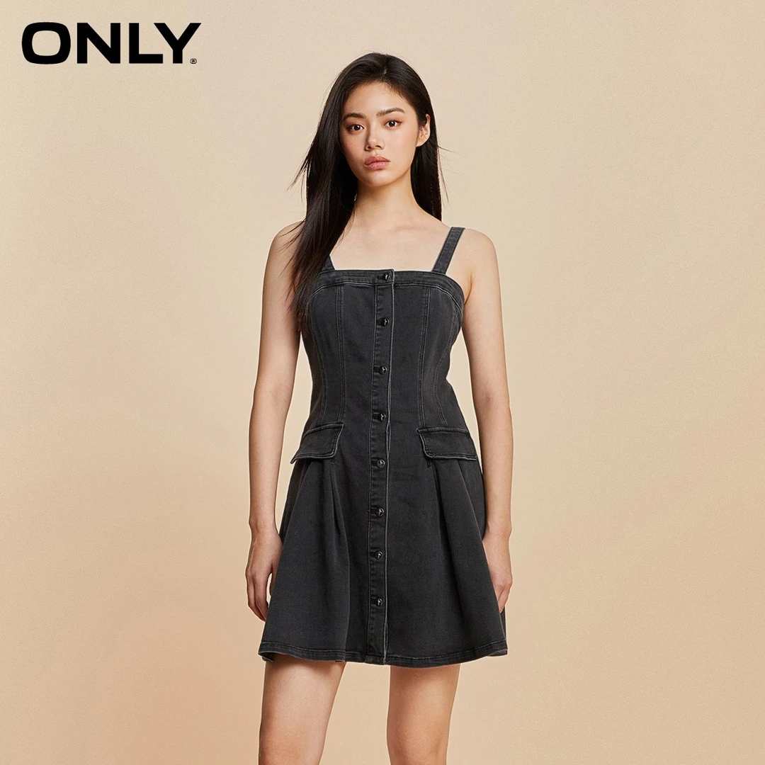 ONLY秋冬新款时尚百搭辣妹风吊带短裙连衣裙女|123442014