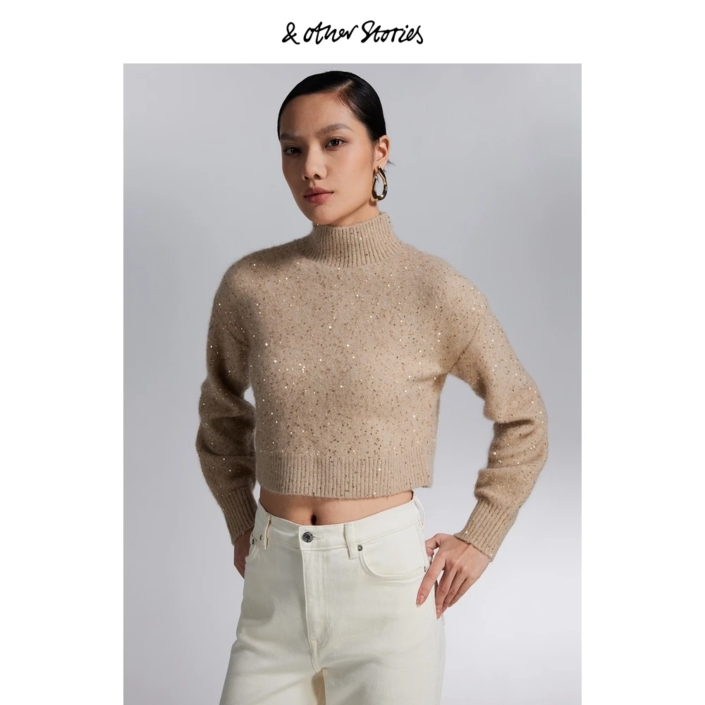 亮片针织套头衫半高领设计时尚＆OtherStoriesPA 1090286001