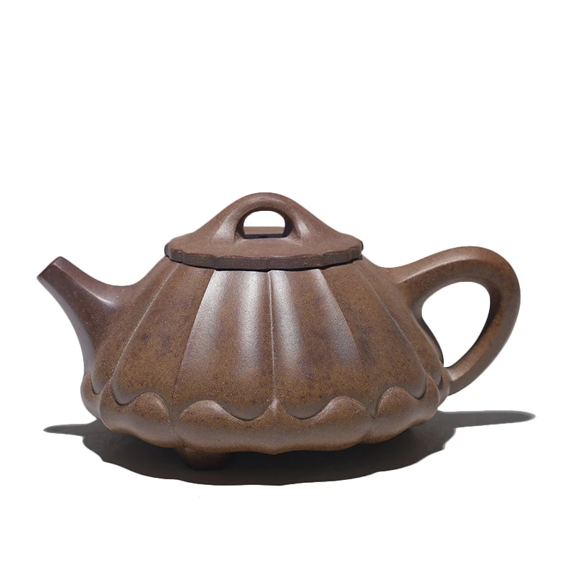 大吉羊柴烧 宜兴紫砂壶茶壶 筋囊石瓢180ml
