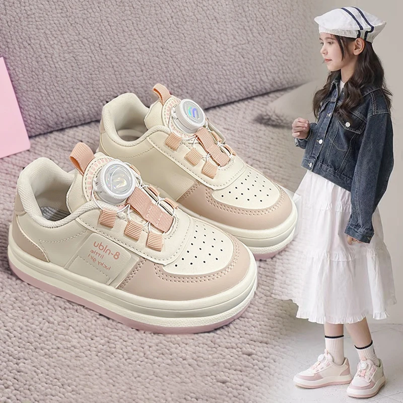 ABC儿童板鞋2024春秋新款男童鞋女童运动鞋旋钮纽扣德训鞋休闲鞋