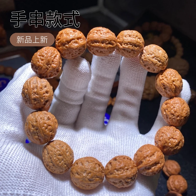 野生粗筋八棱小核桃手串