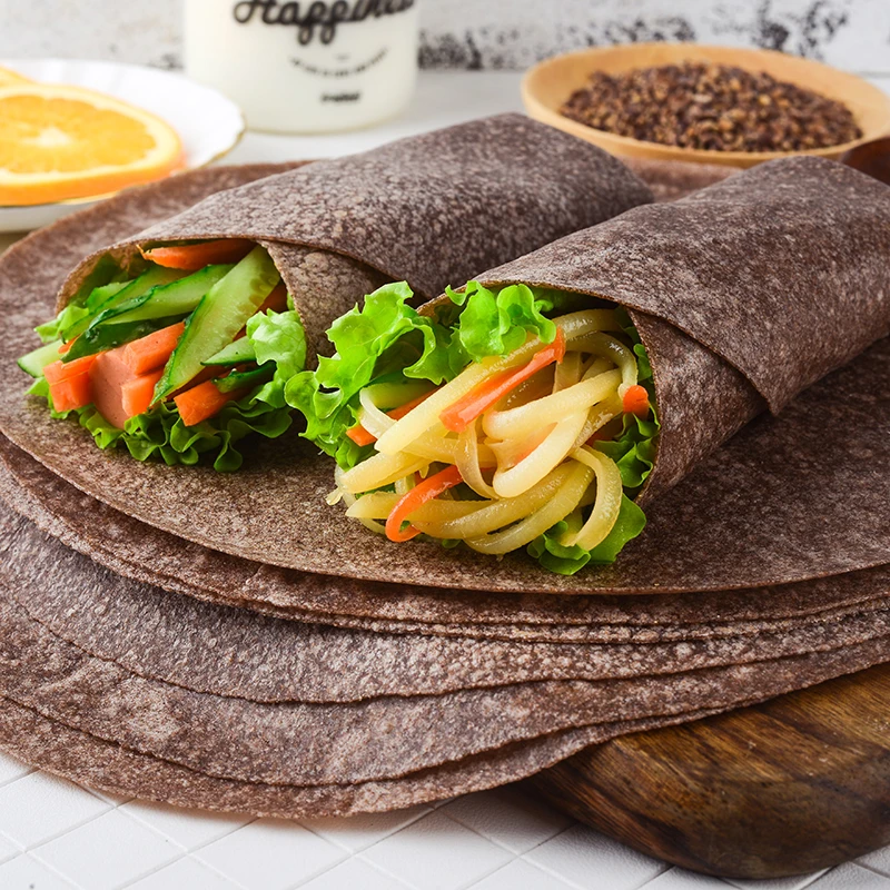 【粉丝专属】麦香逢荞麦黑全麦卷饼皮低脂零加蔗糖代餐500g健康早餐