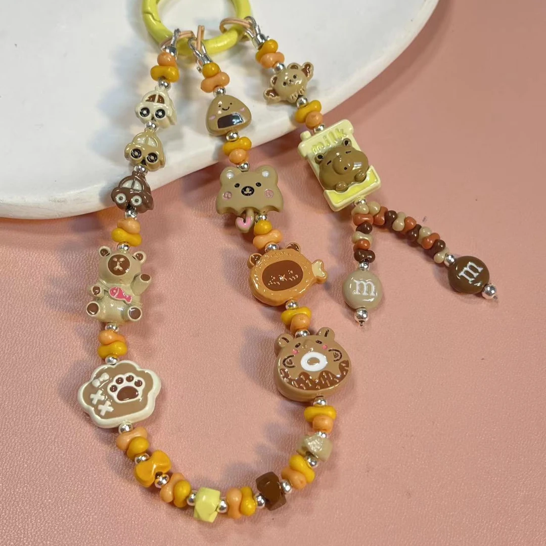 R1-R200珠串配饰 创意DIY手机链配件 个性可爱手作串珠手机链1.7