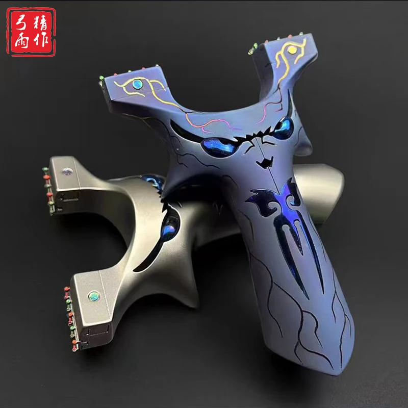 快压夹片恶魔五代钛合金弹弓暗扣二子哥出品小怪兽免绑夹片扁皮弓