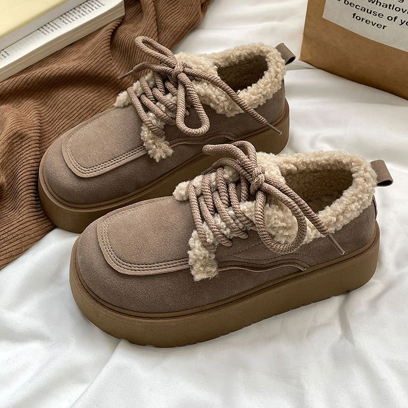 沙色低帮小众百搭学院1373港风时尚青春潮流休闲新款加绒保暖板鞋