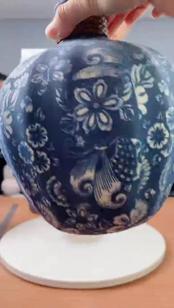 【闪购商品】陶瓷瓶青花麻绳 小号