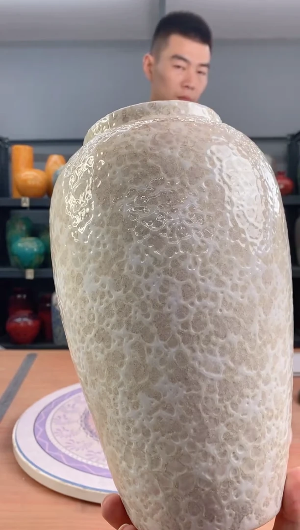 【闪购商品】瓶茶白 中号 精品 陶瓷花瓶 无花
