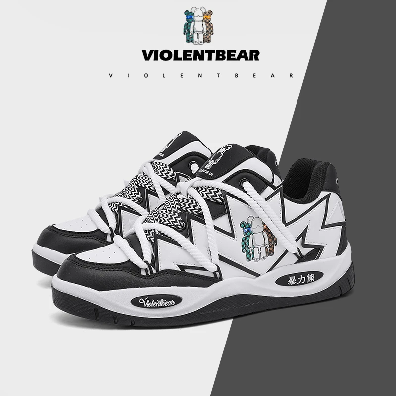 VIOLENTBEAR/暴力熊低帮新款时尚女鞋情侣百搭潮鞋休闲鞋