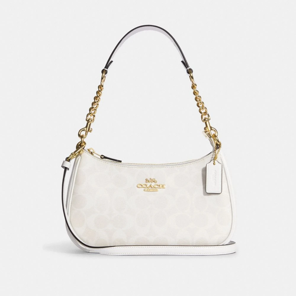 COACH/蔻驰Teri冰川白单肩腋下包经典老花手提女包可斜挎CA548