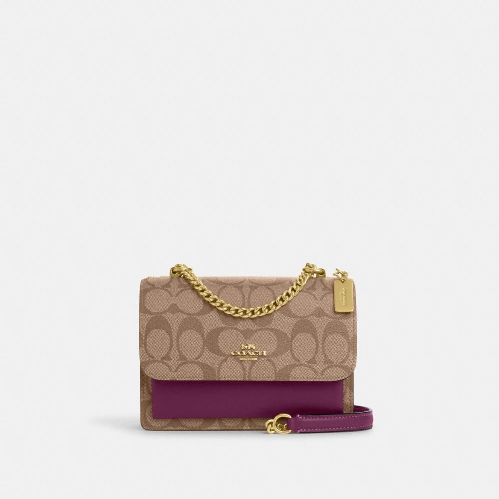 COACH/蔻驰女士Klare18经典老花翻盖单肩包链条包C9946 IMRSF