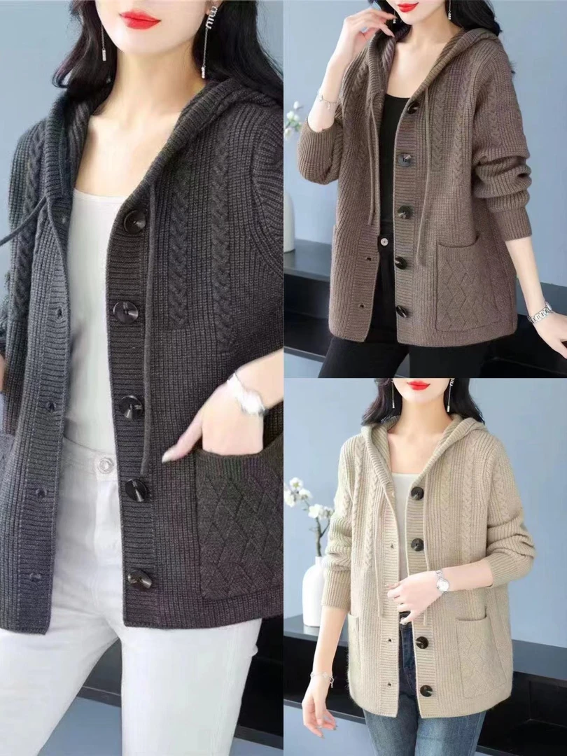 25连帽兜编花短外套