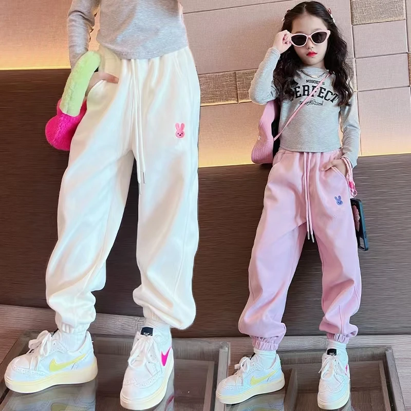 女童早秋裤子2025新款中大童儿童女孩卫裤休闲运动裤初中生洋气潮
