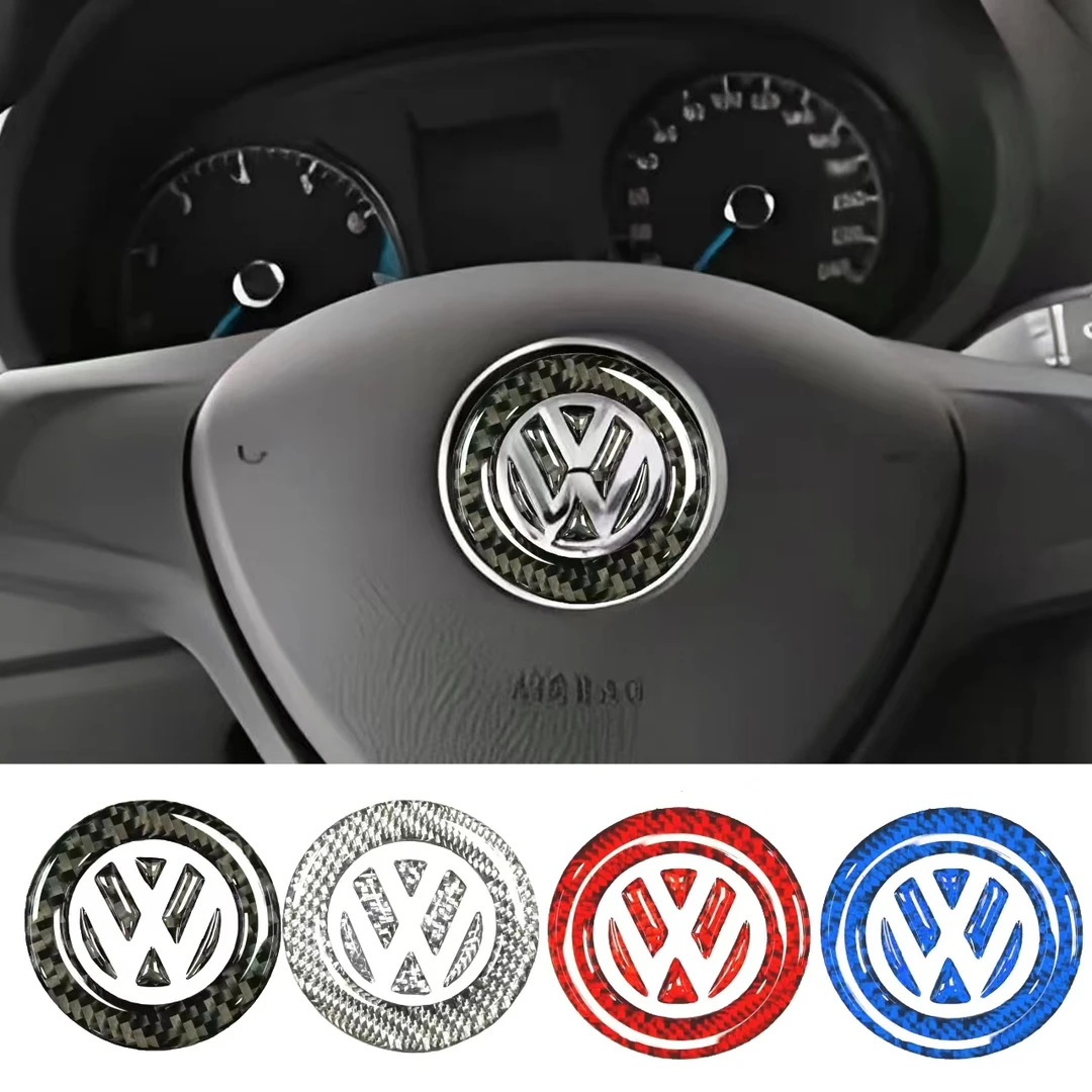 大众迈腾探歌探岳途岳高尔夫6/7途观L途安途昂CC方向盘碳纤车标贴