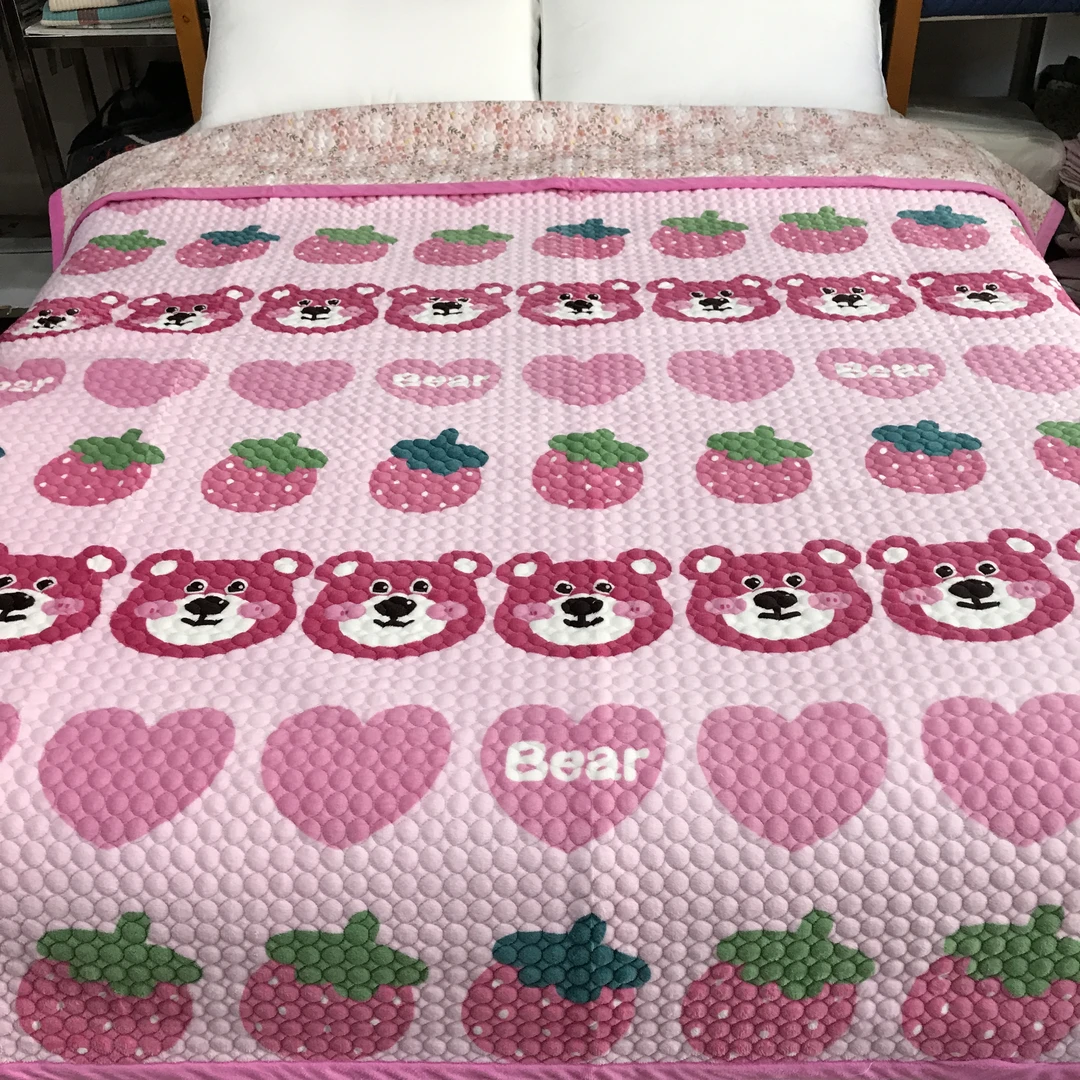 一面牛奶绒一面纯棉床盖2/2.2