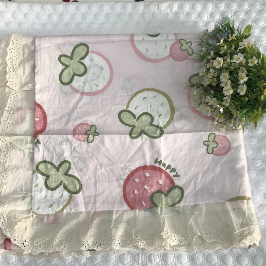 纯棉斜纹法式花边被罩2X2.3