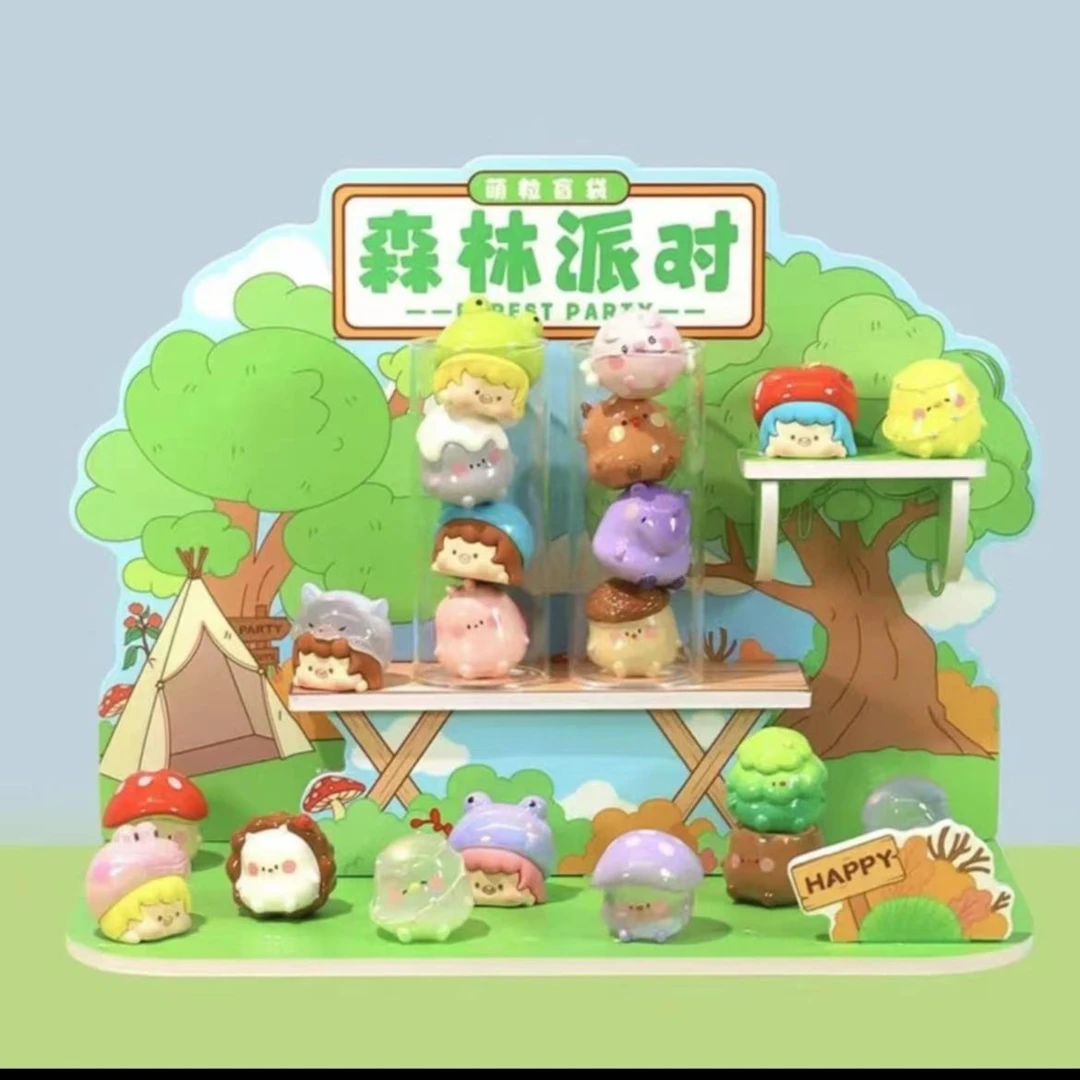 【拆盒】森林派对盲袋可爱萌粒崽崽盲盒潮玩手办桌面摆件