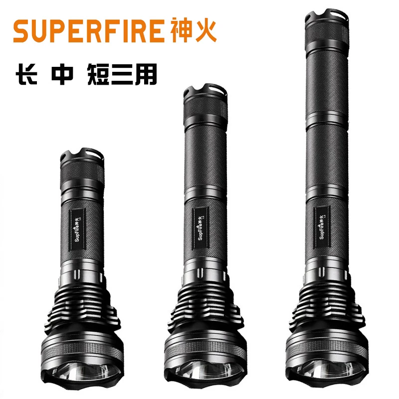 神火L12强光手电筒超亮聚光远射超长续航可充电锂电L3S户外照明灯