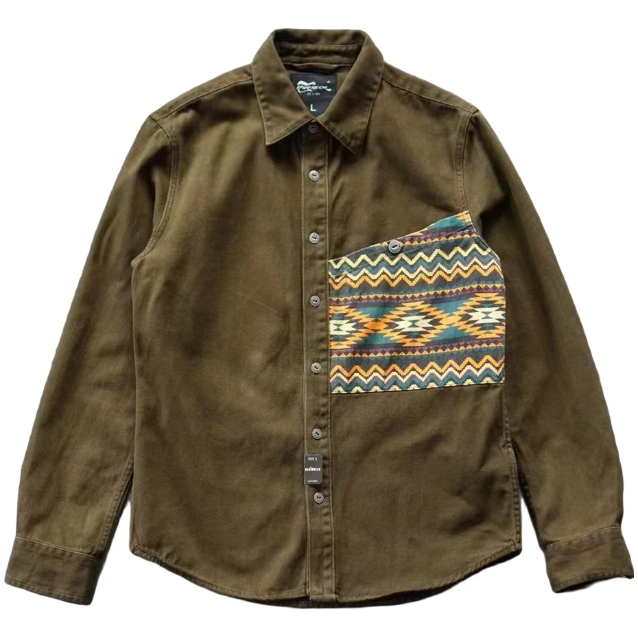 超级爆款 男士休闲衬衫 全棉外套 水洗耐磨 梭织加厚 8099