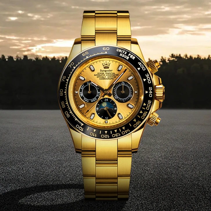 Sungoder【瑞莱】奢华经典男士自动机械腕表精工高档防水气质防水