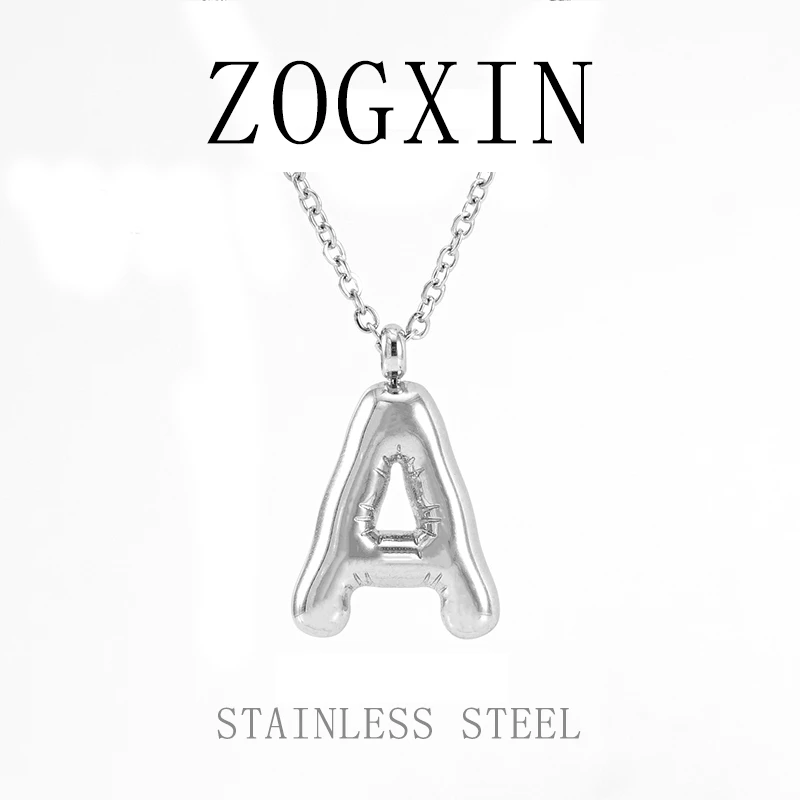 ZogxiN 钛钢项链 字母学生气球百搭时尚情侣小众简约潮流金色1298