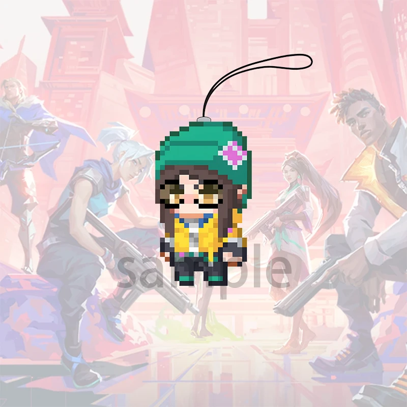 无畏契约瓦洛兰特像素风全员周边手机链迷你挂件捷风贤者暮蝶雷兹