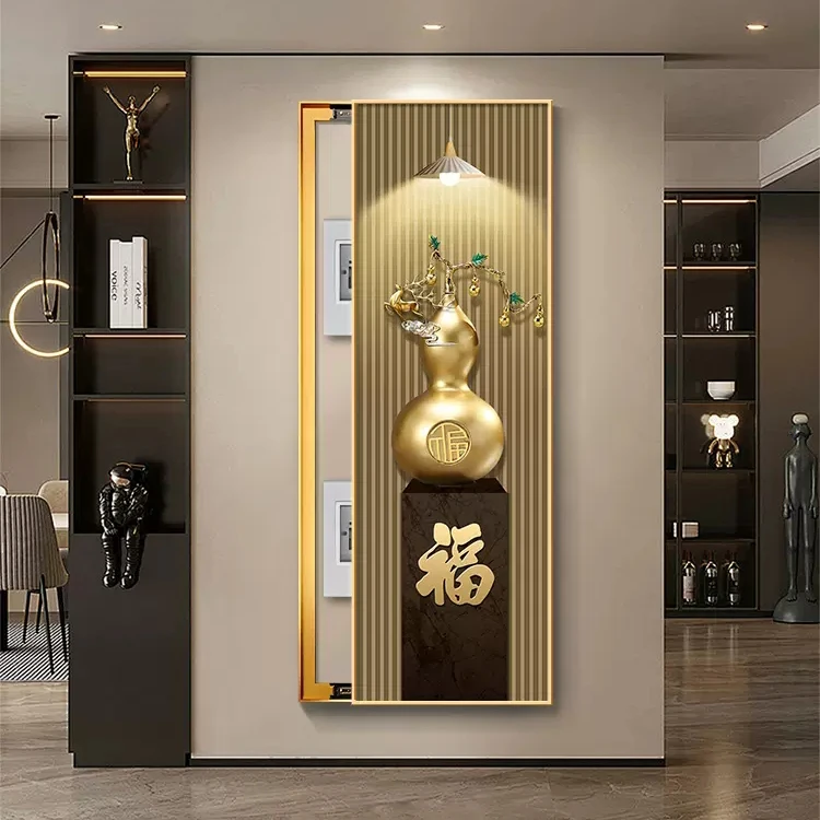 高档电表箱画装饰画大尺寸遮挡电源开关电闸盒子客厅餐厅晶瓷挂画