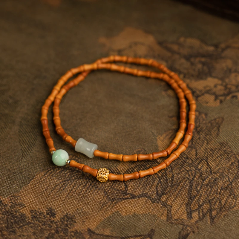 守道橄榄核竹节双圈手串SDPT0322MDCE