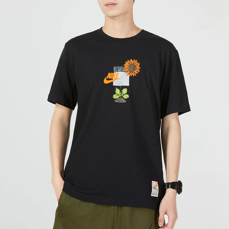 Nike/耐克短袖T恤运动休闲舒适透气针织圆领男装DQ1034-010 D