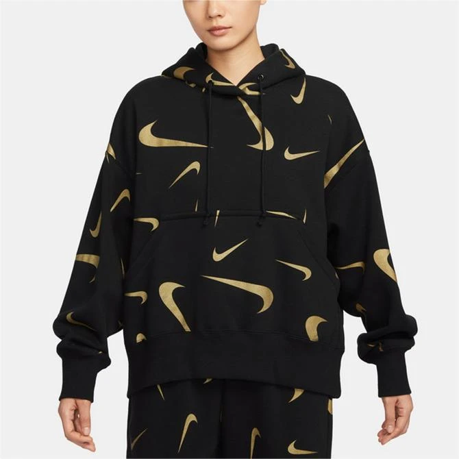 NIKE耐克连帽卫衣运动休闲加绒保暖针织女装套头衫FB8744-010 D