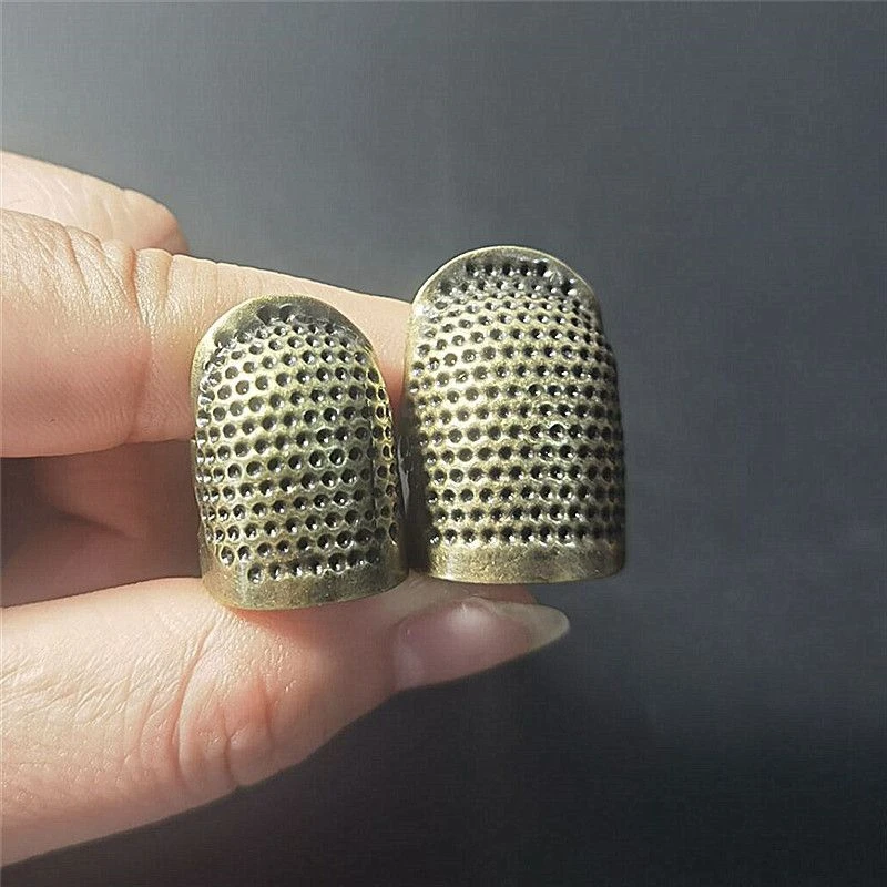家用顶针指套手缝十字绣顶针器加厚可调节真铜护指顶针箍缝纫工具