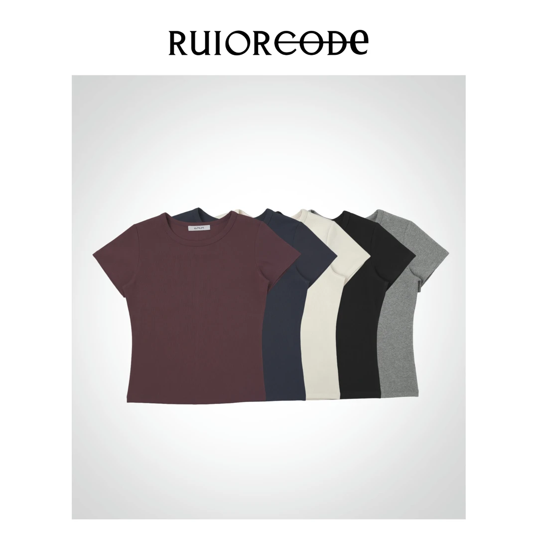 【RUIORCODE】背后十字拼缝短袖T恤   理性消费