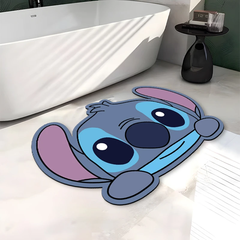 可爱卡通硅藻泥地垫吸水秒干防滑浴室门口地垫家用厕所浴室吸水垫