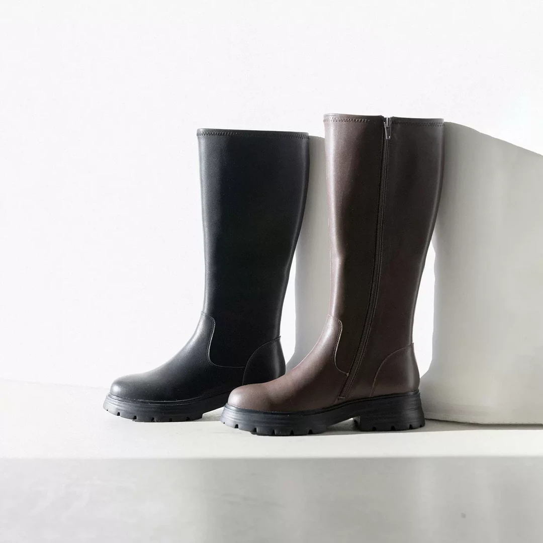 梭家｜衡履｜专供小粗腿 加绒水染头层加绒牛皮靴