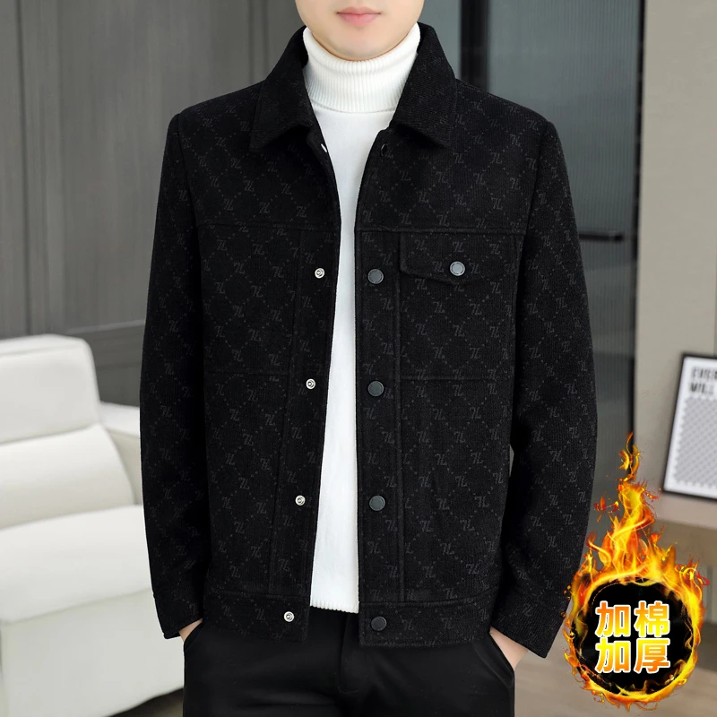 秋冬季新款时尚修身商务休闲百搭高品质潮流帅气休闲男士夹克外套