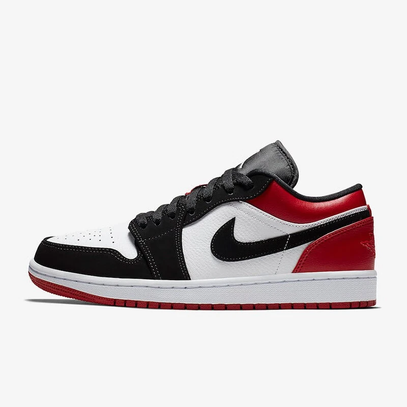全新未使用  Jordan Air Jordan1 Low男子黑红低帮球鞋553558-116