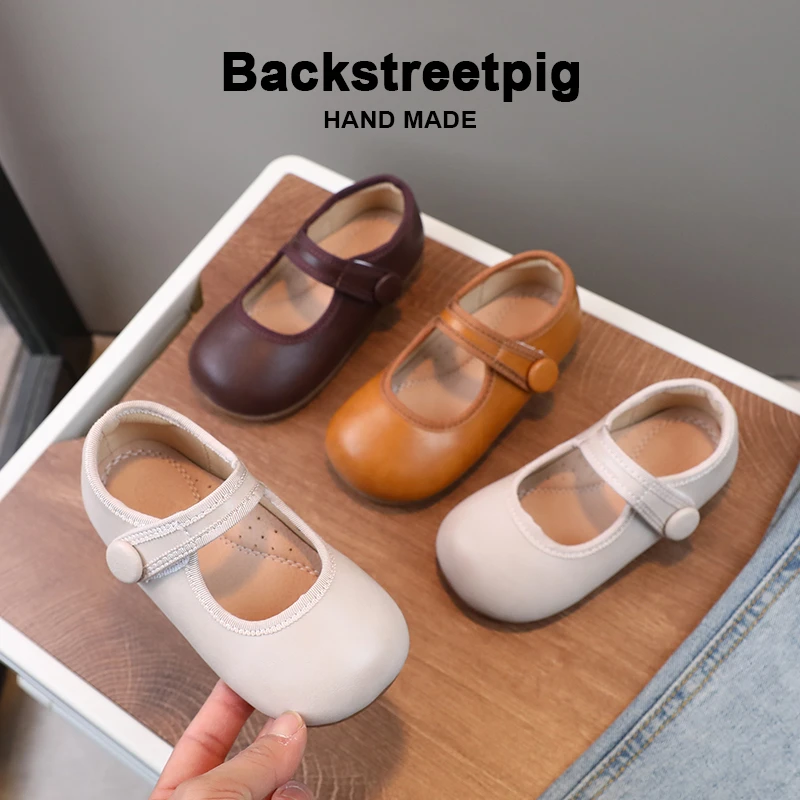 春秋季儿童鞋2025爆款软面软底公主鞋魔术贴百搭小女孩休闲童鞋