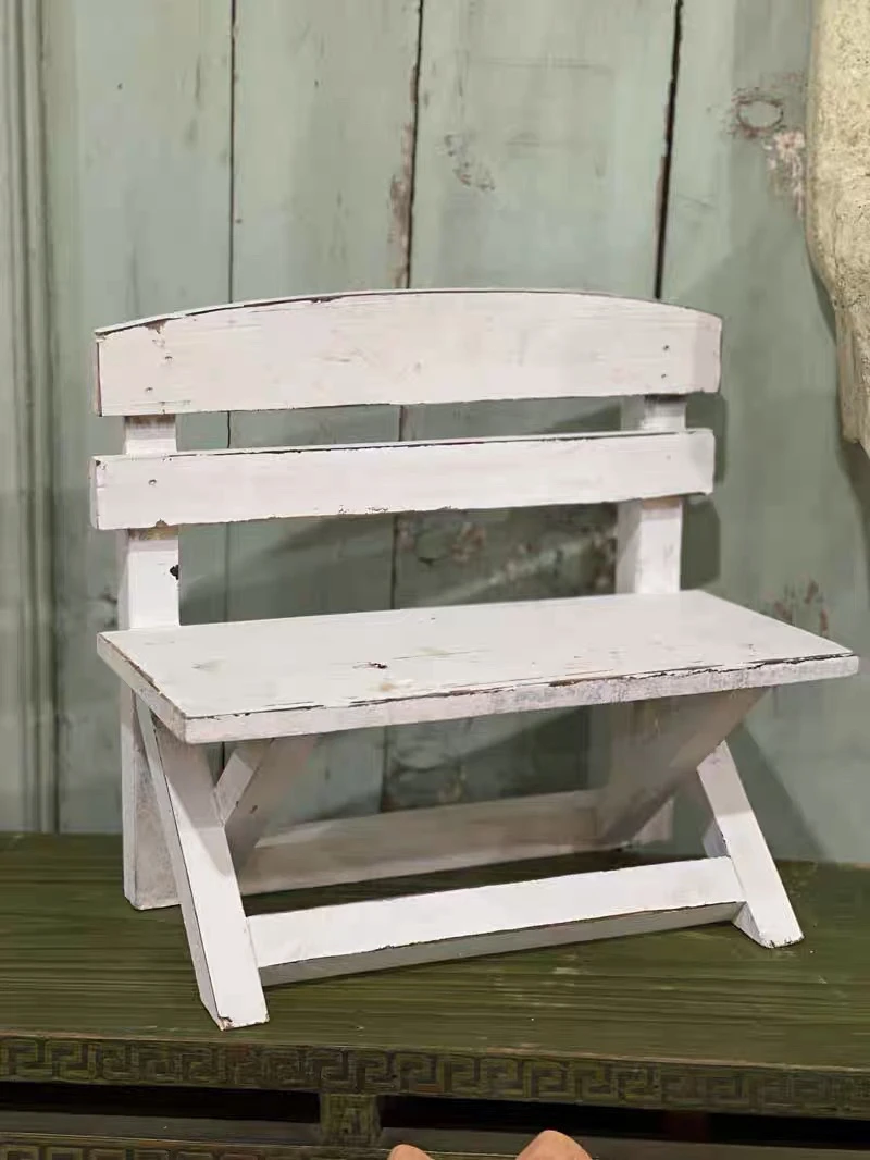 【南乔花肆】木质小凳子椅子迷你板凳装饰摆件花园杂货