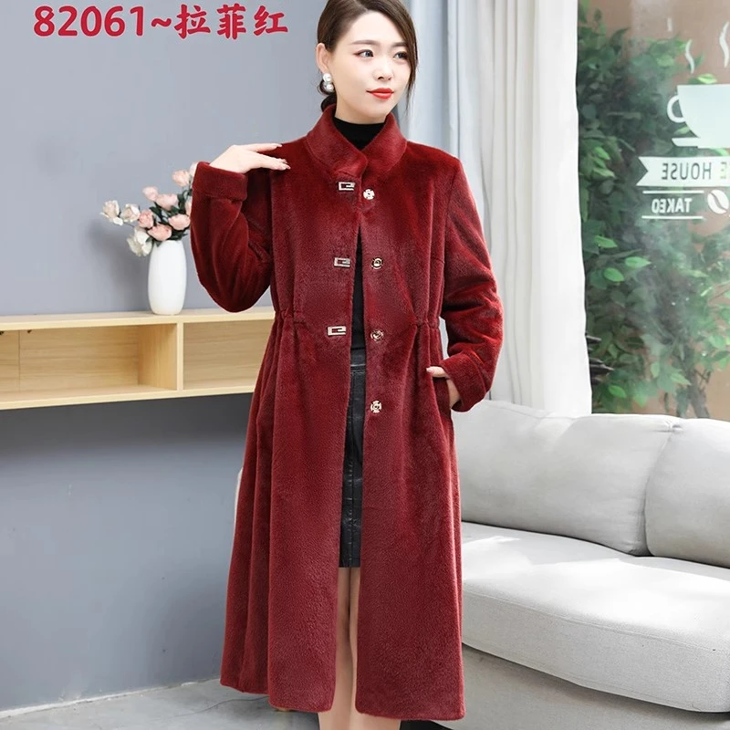 反季福利不退差价冬款时尚休闲宽松中长款大衣保暖气质外套82061