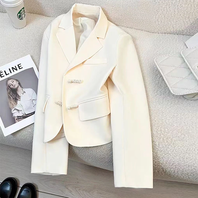 2024春秋季新款设计感休闲短款洋气气质时尚小西服041