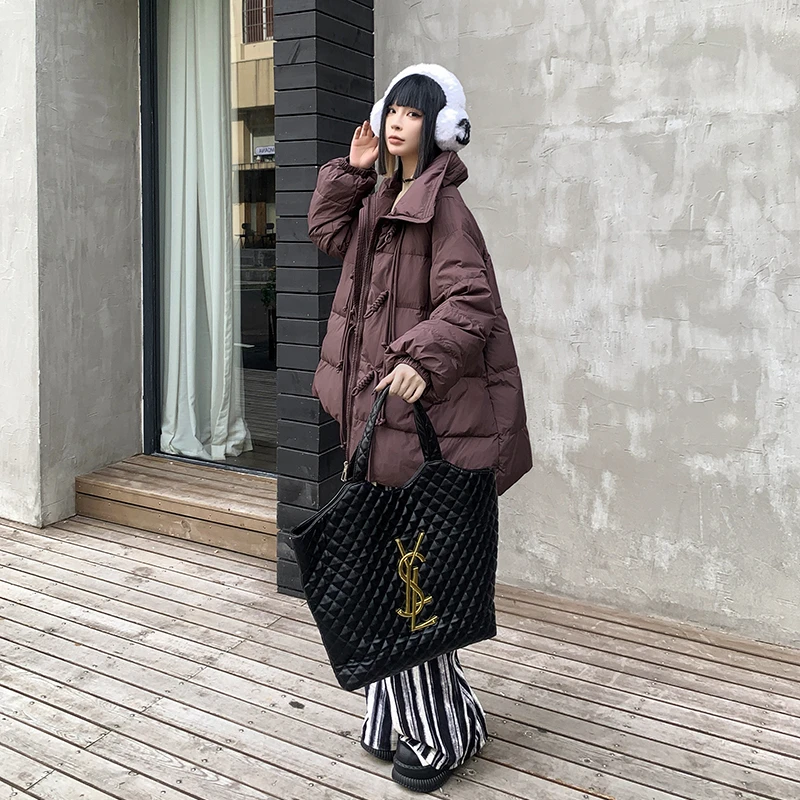 羽绒服中长款女装女加厚保暖2024年冬季新款韩版休闲外套