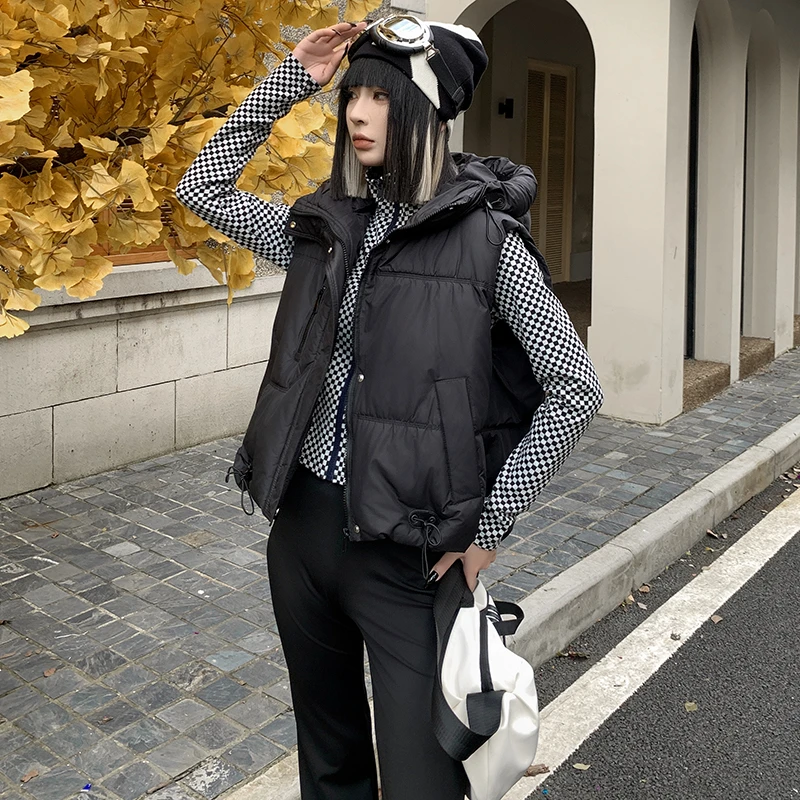 休闲冬季时尚外穿百搭上衣女学生秋冬显瘦棉服马甲冬天洋气短款