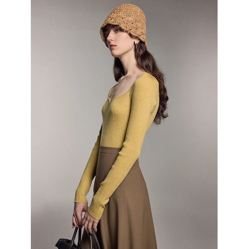 Mix Selection｜简织NO.47长袖针织衫女百搭显瘦打底毛衣MSCIY0828