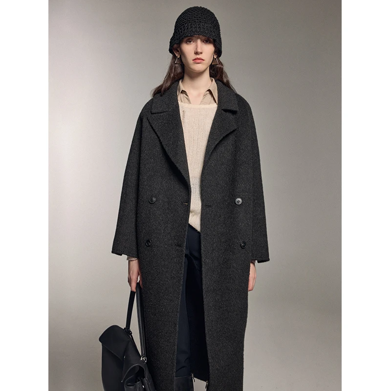 Mix Selection｜绵羊骆驼绒外套女2024年冬季新款西装领MSGDIW0864