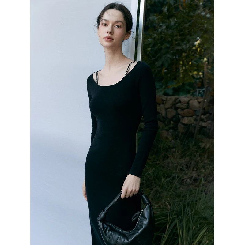 Mix Selection｜里拉剧场 法式轻奢羊毛法式吊带针织裙MSCIQ0957