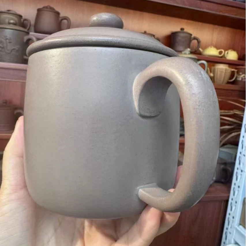 雪涓生胚预售原矿紫砂墩墩杯450cc