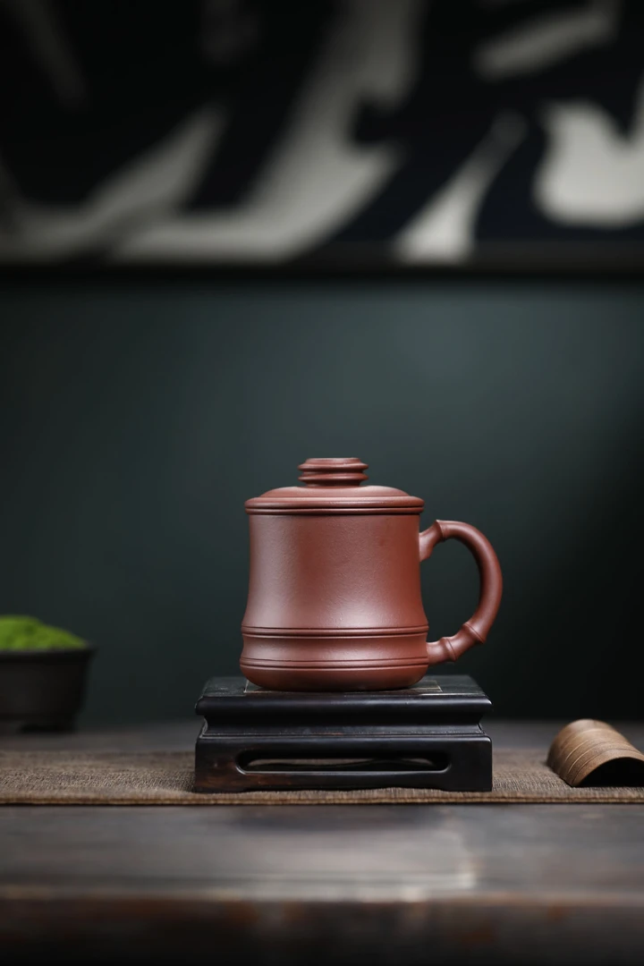 光素竹节生胚三件套原矿紫砂不带礼盒