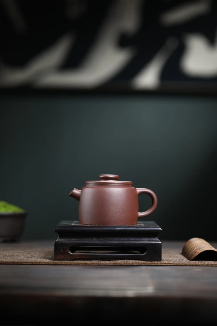 雪涓紫砂紫泥巨轮珠紫砂壶200cc左右