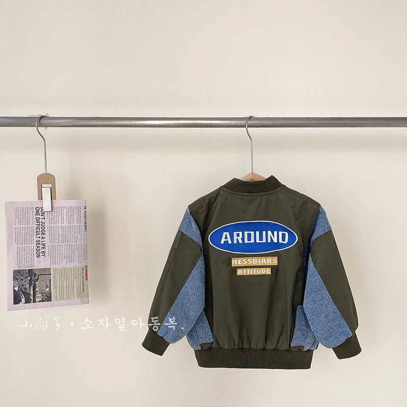 【派町】现货2024春季新款时尚百搭儿童外套YY9217-qc