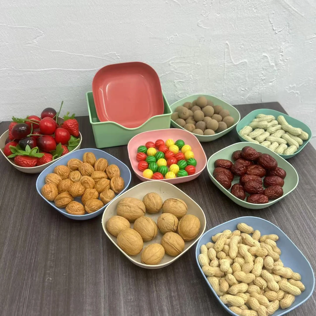 （随机颜色）加厚餐桌垃圾盘碟吐骨碟30个碟+3个底座【汤姆粉丝专属】