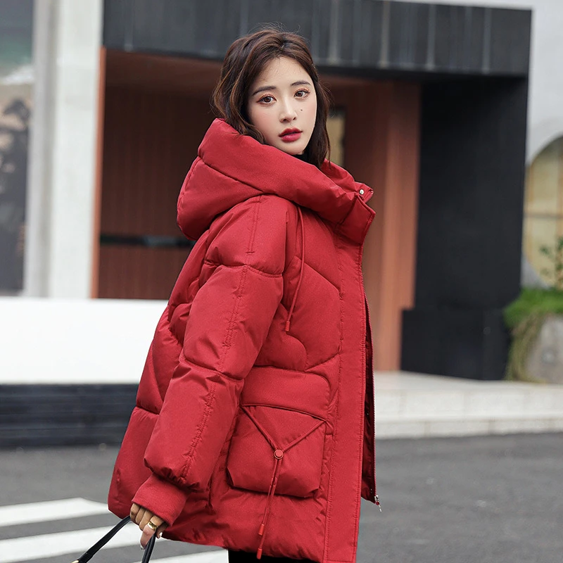 时尚棉服加厚保暖棉衣洋气棉袄宽松休闲韩版外套亮晶晶棉袄女款